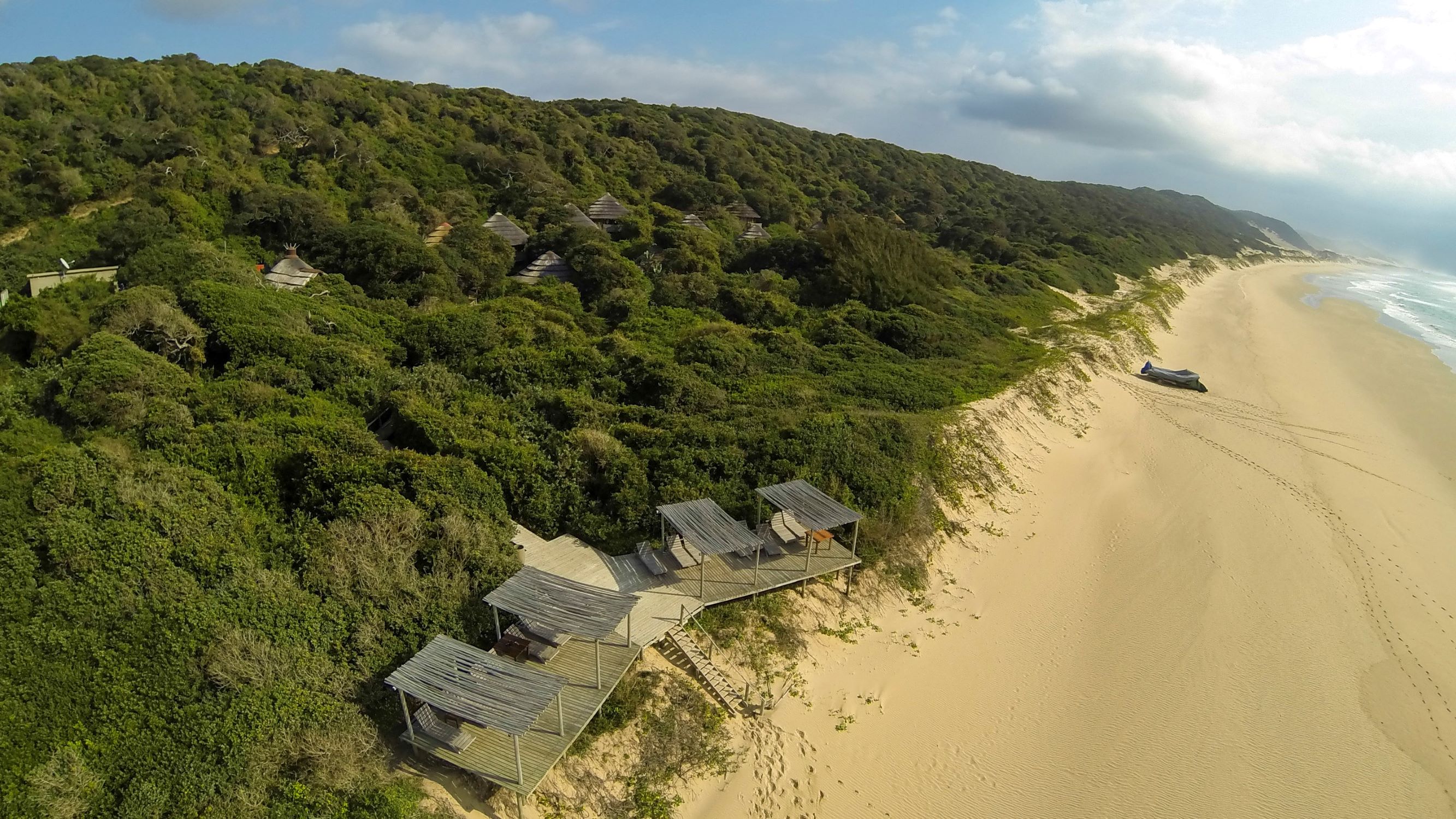 Thonga Beach Lodge Aerial Lodge And Beach Thonga Beach Lodge Aerial Lodge And Beach