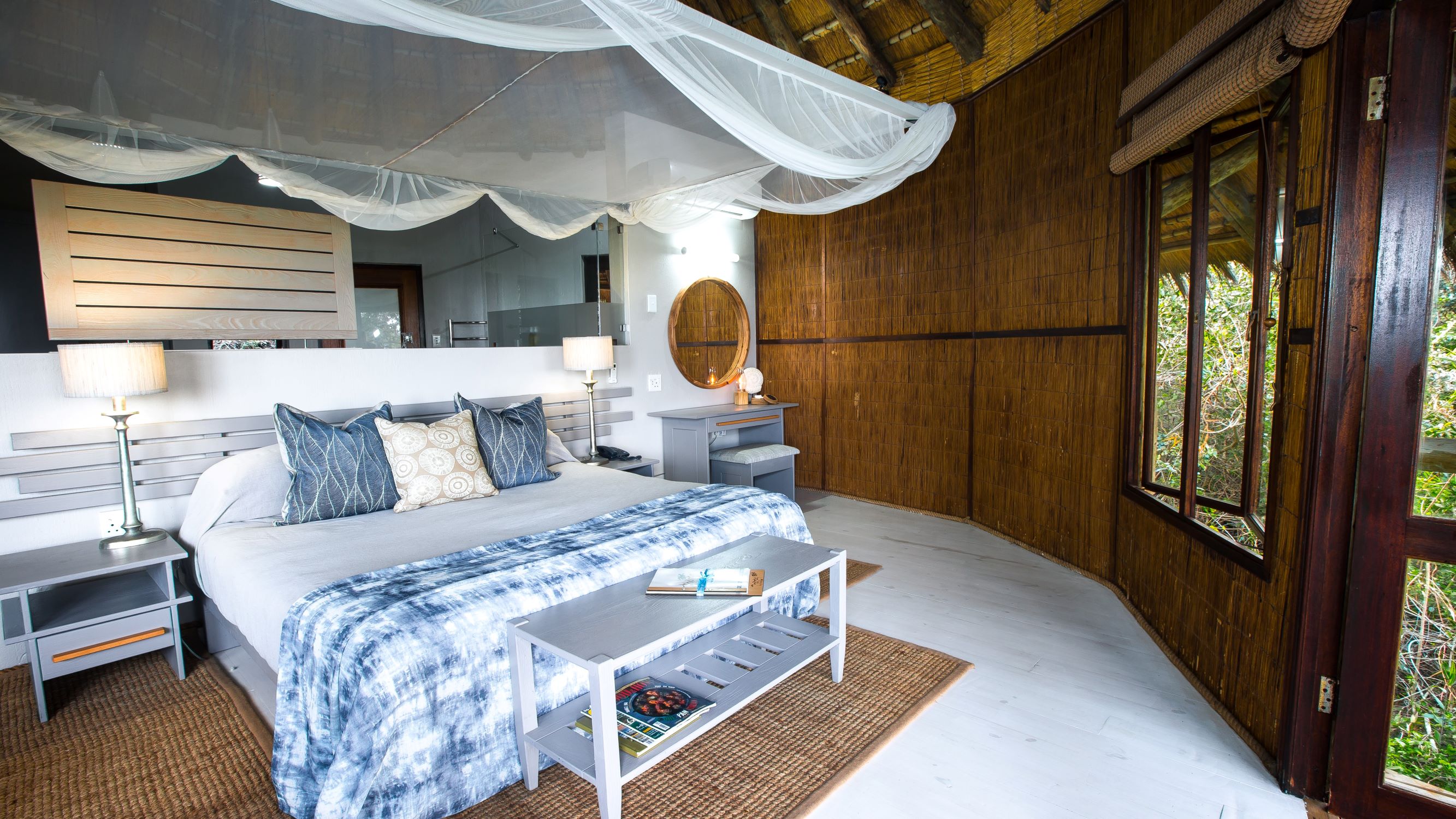 Thonga Beach Lodge Double Bedroom Interior Ocean & Forest View Thonga Beach Lodge Double Bedroom Interior Ocean & Forest View